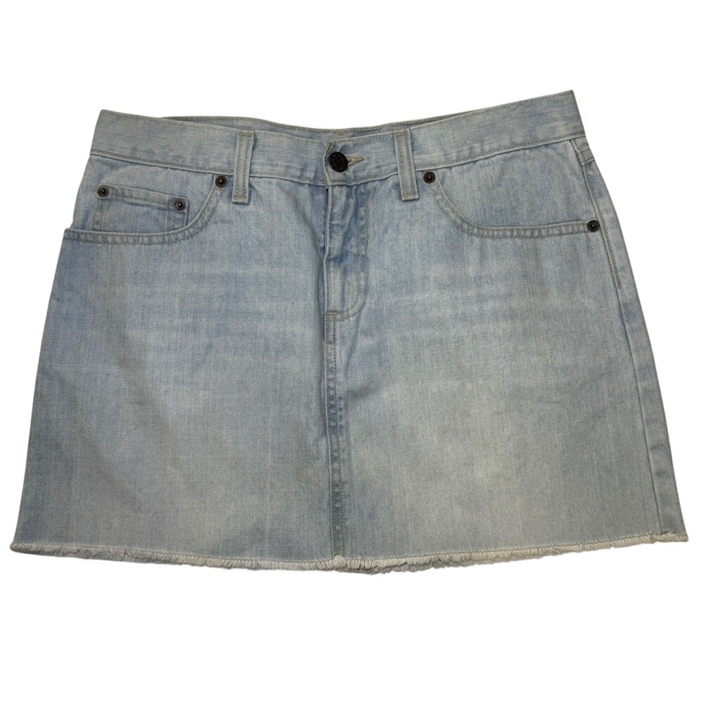 American Eagle Outfitters Light Wash Blue Jean Mini Denim Skirt Size 6